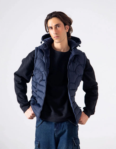 HOODED PUFFER VEST